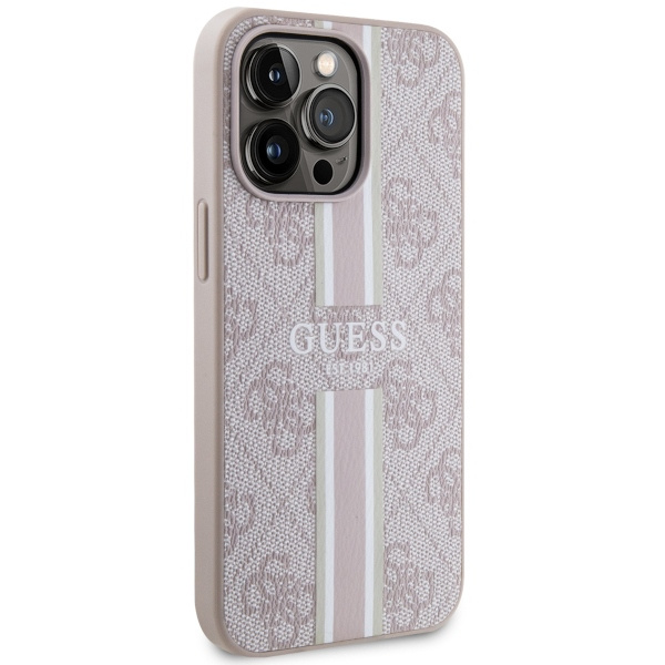 Hülle Guess GUHMP13XP4RPSP iPhone 13 Pro Max 6.7" rosa/rosa hartcase 4G Printed Stripes MagSafe Case