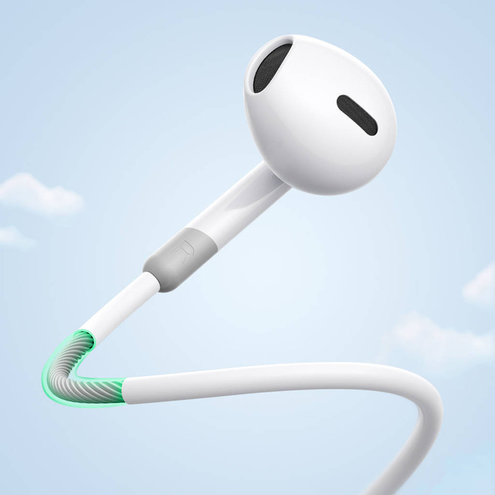 Écouteurs intra-auriculaires filaires mini jack avec télécommande Joyroom JR-EW01 - blanc