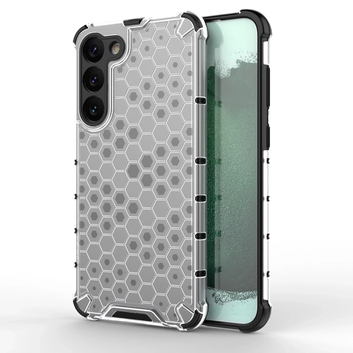 Obal Honeycomb Obal Pro Samsung Galaxy S23+ Pancéřový hybridní kryt Transparent Case