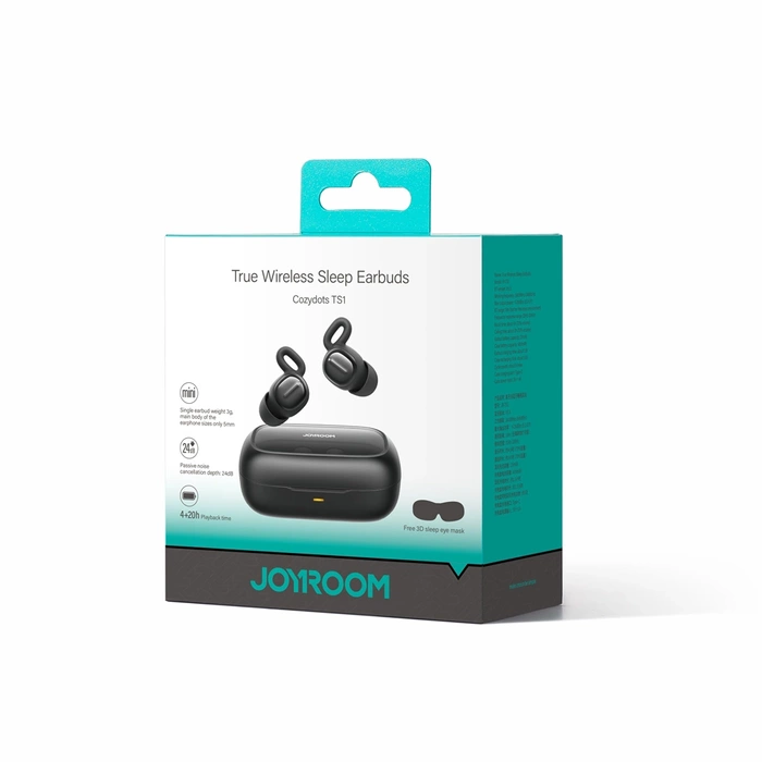 Sluchátka Joyroom JR-TS1 Cozydots Series TWS s Bluetooth 5.3 a potlačením hluku - černá