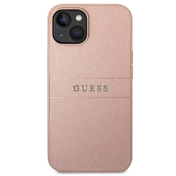 Hülle Guess iPhone 14 Plus 6,7" rosa/rosa Saffiano Armband