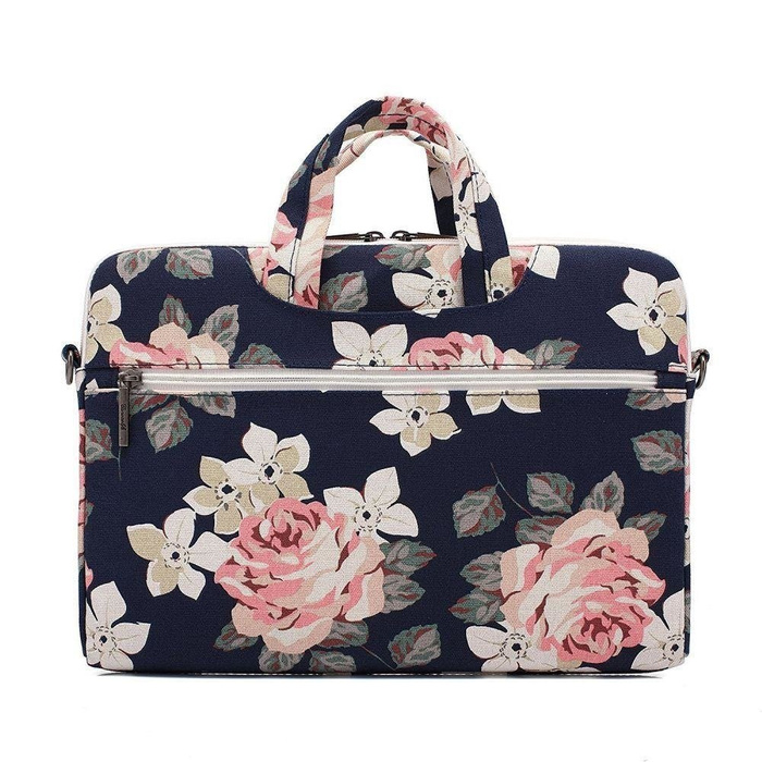 Briefcase CANVASLIFE Case Macbook Pro 15 Navy Navy Blue Rose Case