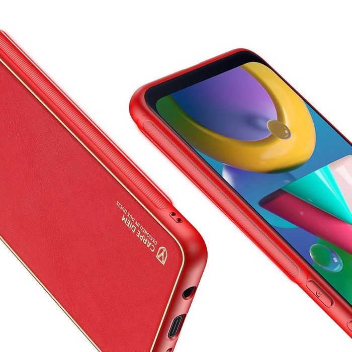 Dux Ducis Yolo elegantes Cover aus ökologischem Leder für Samsung Galaxy M30s rot