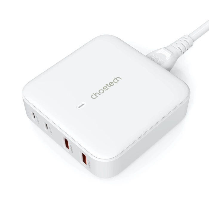Choetech PD8008 Chargeur rapide GaN 100W 2x USB-A / 2x USB-C - blanc