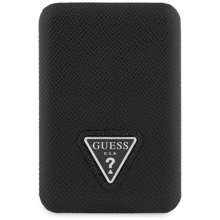 Powerbank indukcyjny Guess Grained       Triangle 5000mAh 15W USB-C MagSafe czarny