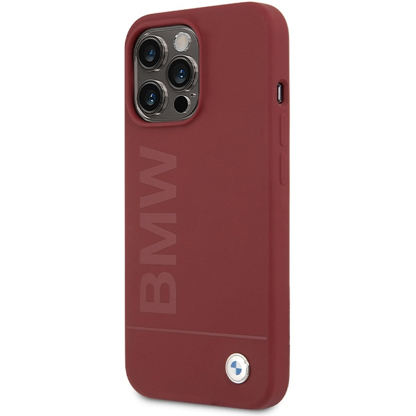 Funda Bmw Bmhmp15xslblre IPhone 15 Pro Max 6.7" Rojo/rojo Hardcase Silicone Big Logo MagSafe Case