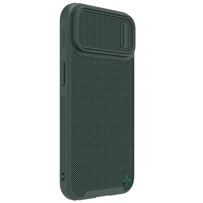 Etui Nillkin Textured S Case etui iPhone 14 Pro Max pancerny pokrowiec z osłoną na aparat ciemnozielone