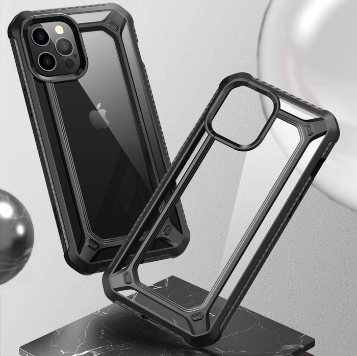 Telefontok SUPCASE Exo Pro iPhone 12 12 Pro Fekete fekete fekete tok