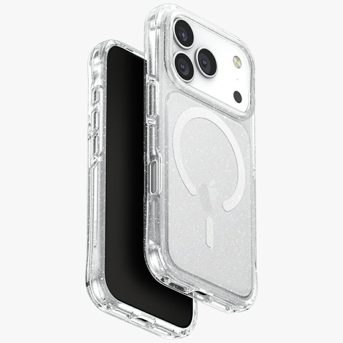 Etui UNIQ LifePro Xtreme do iPhone 17    Pro Magclick Charging przezroczysty/brokat