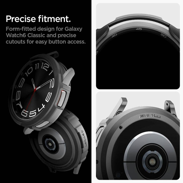 Coque Spigen Liquid Air Samsung Galaxy Watch 6 Classic (43 MM) MATTE Noir Case