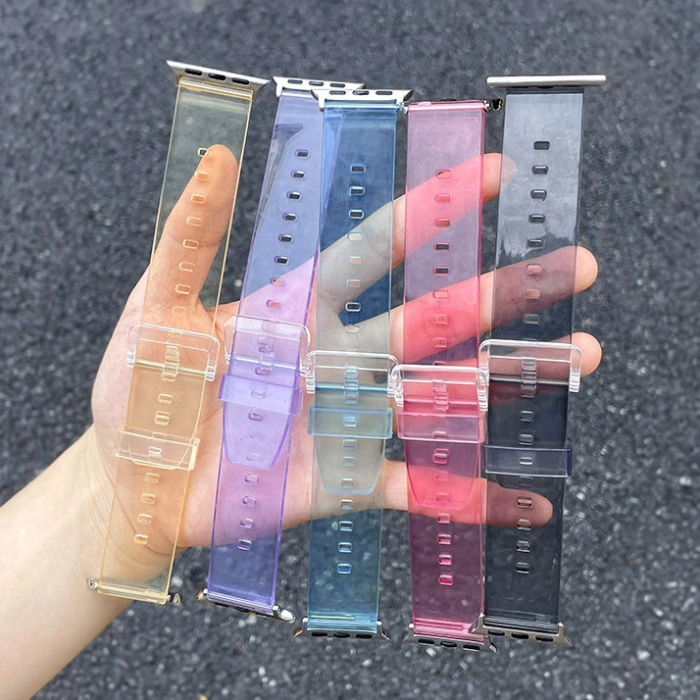 Pasek silikonowy bransoleta bransoletka Strap Light do zegarka Apple Watch 38 / 40 mm - czarny