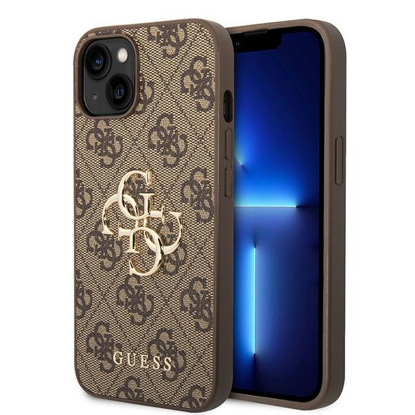 Hülle Guess GUHCP15S4GMGBR iPhone 15 6.1" braun/braun hartcase 4G Big Metal Logo Case