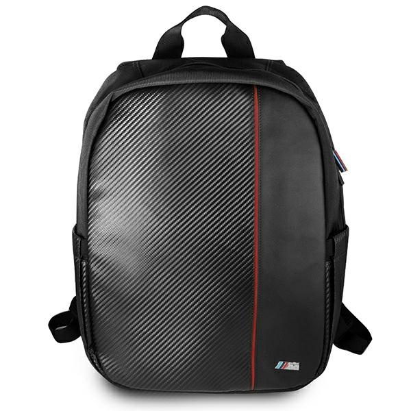 BMW Rucksack BMBPCO15CAPRBK 16" Schwarz/Schwarz Carbon Red Stripe