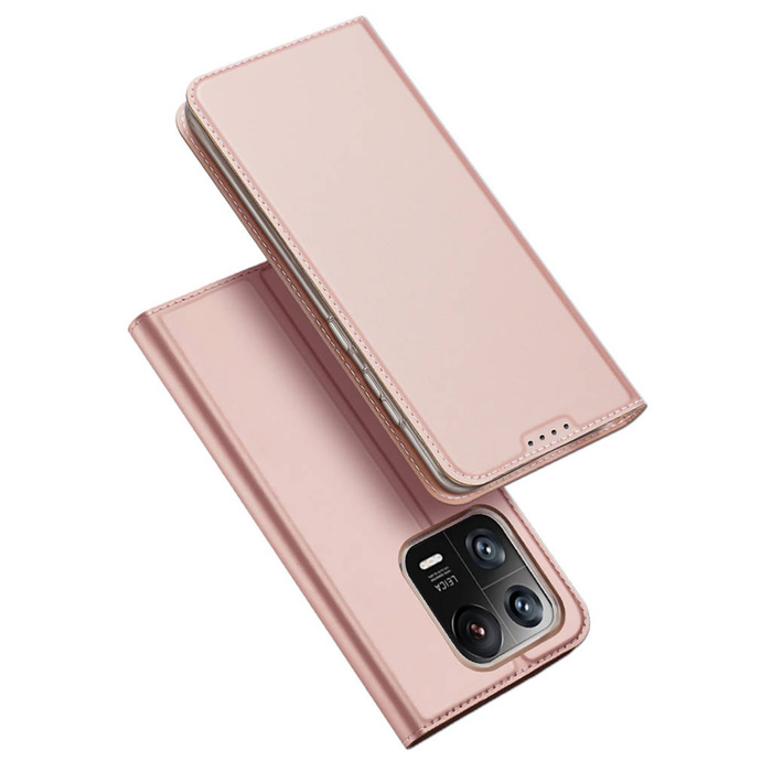 Dux Ducis Skin Pro Custodia Xiaomi 13 Pro Flip Card Wallet Stand Rosa