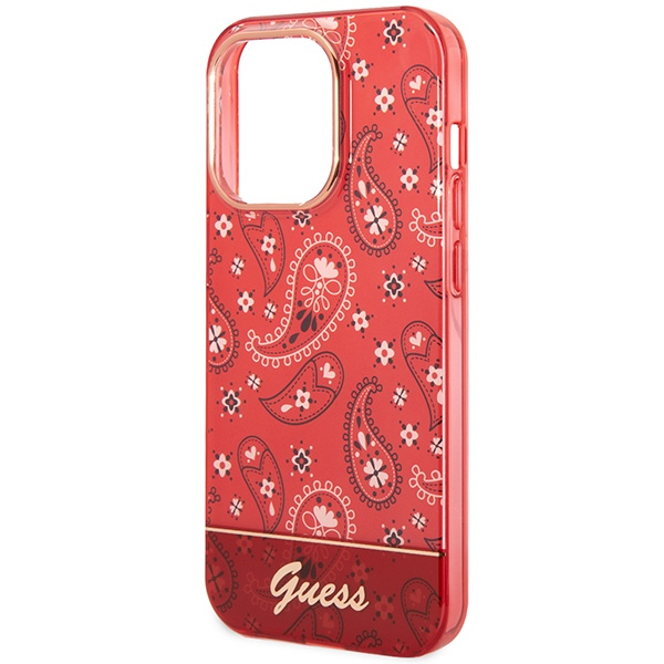 Case Guess iPhone 14 Pro Max 6.7" red/red hardcase Bandana Paisley
