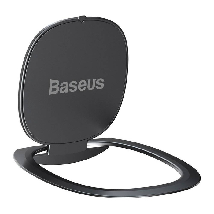 Support de téléphone porte-anneau auto-adhésif ultra-mince Baseus gris (SUYB-0A)