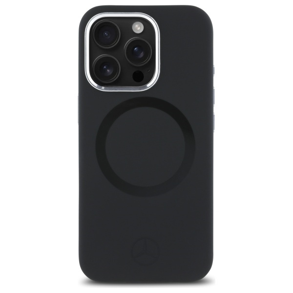 Etui Mercedes iPhone 16 Pro 6.3" czarny/black hardcase Silicone Tonal Logo MagSafe