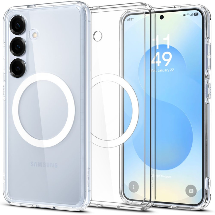Coque Spigen Ultra Hybrid Mag MagSafe GALAXY S25+ PLUS CLAIR/BLANC