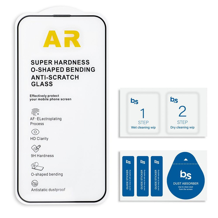 Szkło hartowane do iPhone 16 PRO MAX Blue Star 5D AR czarne