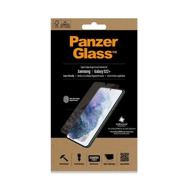 PanzerGlass E2E Microfracture Sam S22+ G906 Case Friendly AntiBacterial schwarz/schwarz 7294