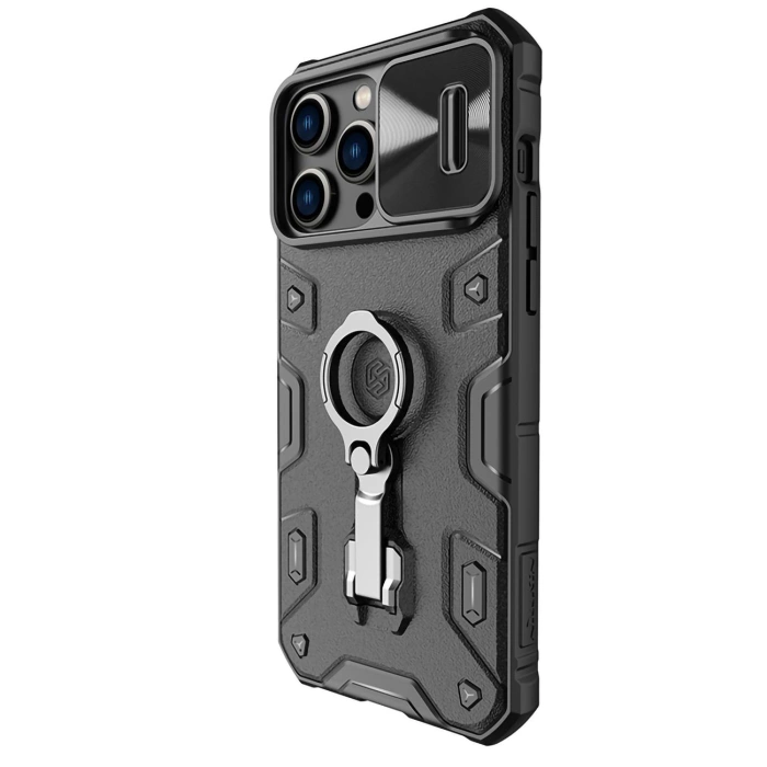 Etui Nillkin CamShield Armor Pro Magnetic Case etui iPhone 14 Pro Max magnetyczny pokrowiec MagSafe z osłoną na aparat czarne