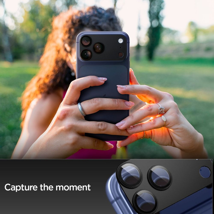 CAMERA PROTECTOR Spigen OPTIK PRO XL GLAS.TR "EZ FIT" CAMERA PROTECTOR IPhone 17 PRO BLACK