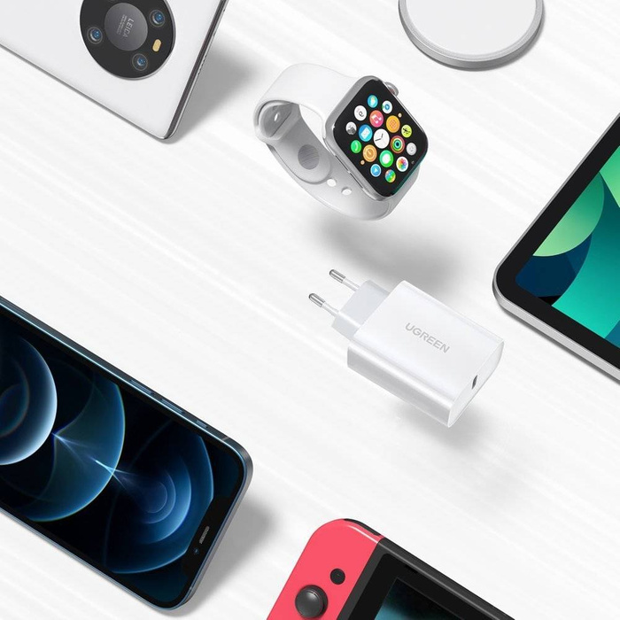 Chargeur USB Ugreen Power Delivery 3.0 Quick Charge 4.0+ 20W 3A blanc (60450)