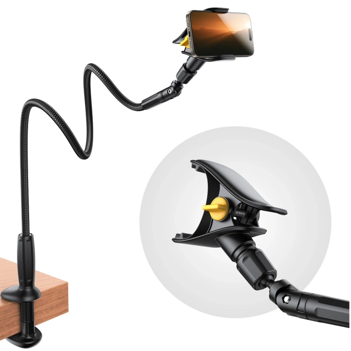 Joyroom JR-ZS389 Halterung mit flexiblem Arm für ein Tischtelefon – Schwarz