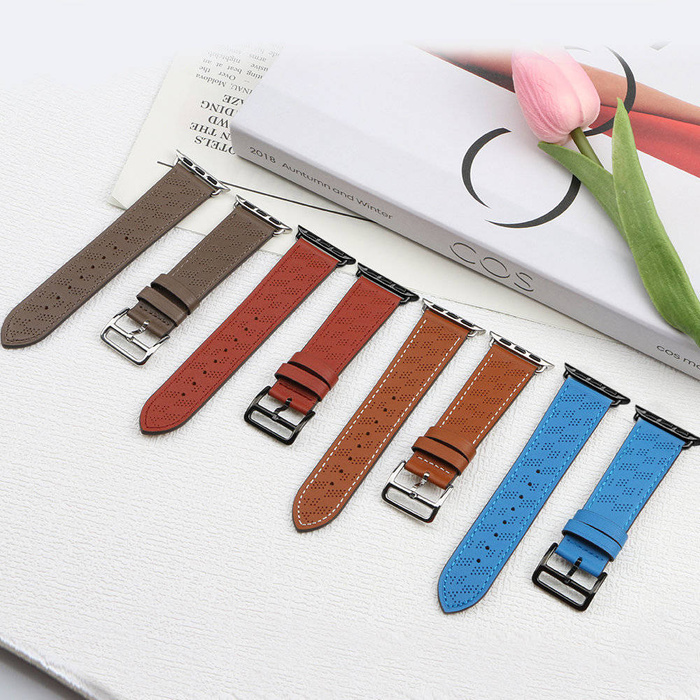 Strap Leather Leather strap for Apple Watch SE, 8, 7, 6, 5, 4, 3, 2, 1 (41, 40, 38 mm) bracelet dark brown