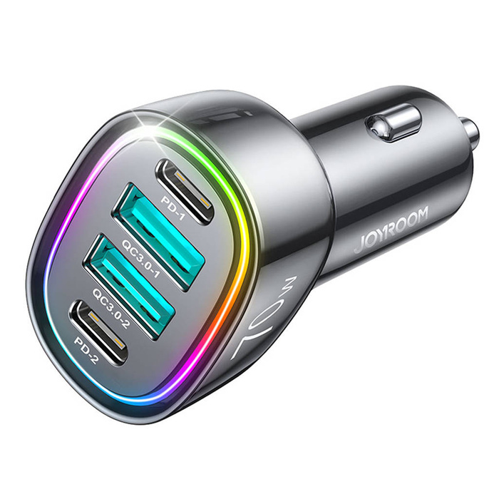 Nabíječka do auta Joyroom 70W se 4 porty: 2 x USB C, 2 x USB černá (JR-CL29)