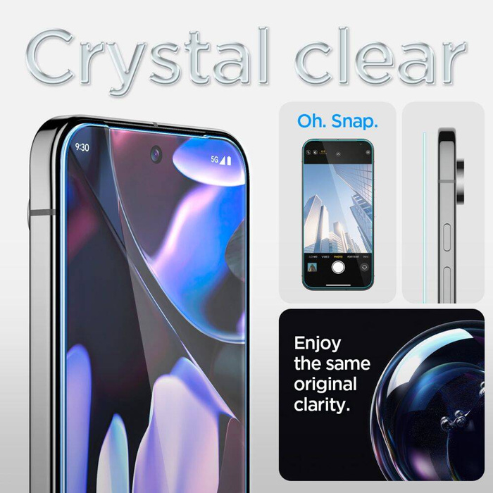 Tempered Glass Spigen Glas.tr "ez Fit" 2er-Pack Google Pixel 9 Pro Xl Klar