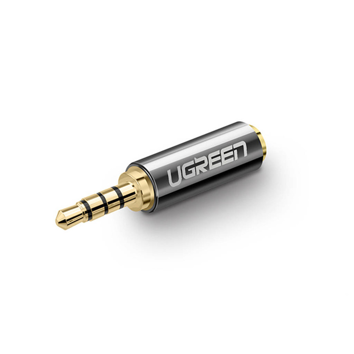 Adaptador audio Ugreen jack 2.5mm macho a jack 3.5mm hembra negro (20501)