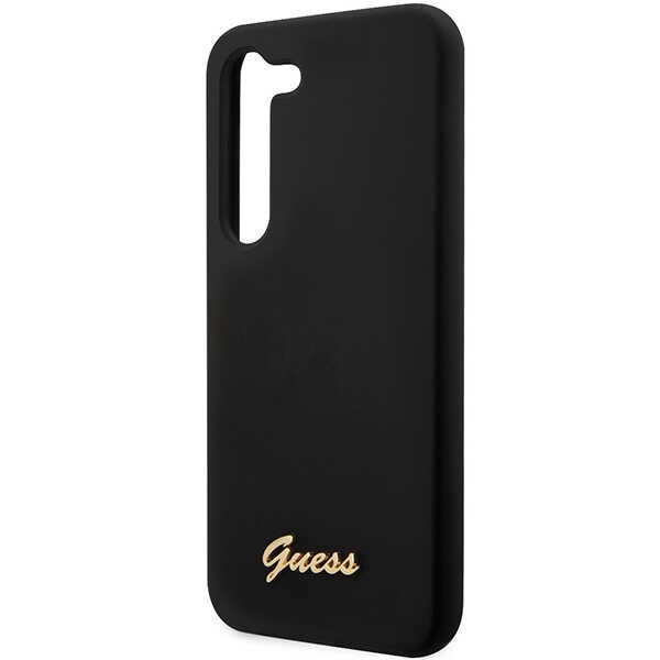 Obal Guess GUHCS23MSLSMK S23 Plus S916 černá/černá tvrdácase Silikonová Vintage Gold Logo