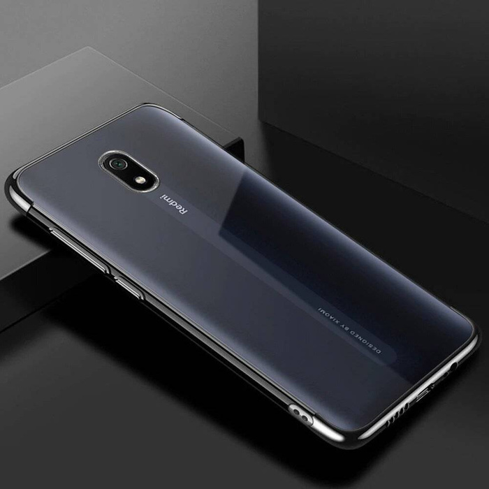 Čirá barva case gelový kryt pouzdro s kovovým rámečkem Xiaomi Redmi 8A černý