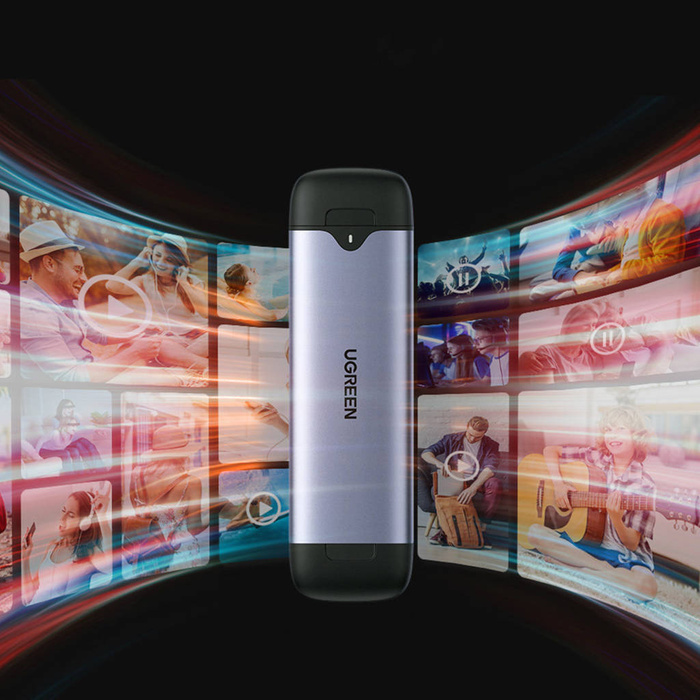 Ugreen M.2 diskové pouzdro M-Key (USB-C / USB-A 10Gb/s) šedé (CM353)