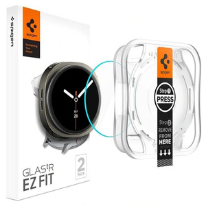 VIDRIO TEMPLADO SPIGEN SAMSUNG GALAXY WATCH 8 40 MM GLAS.TR "EZ-FIT" 2-PACK TRANSPARENTE