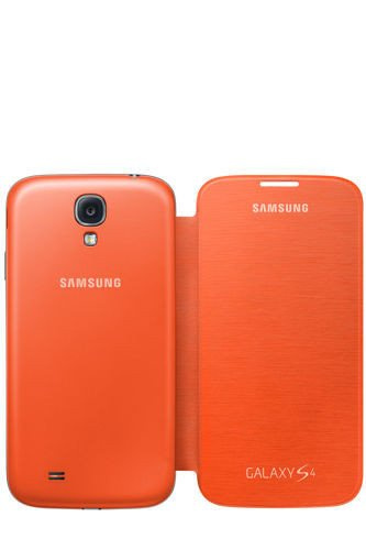 Hülle SAMSUNG Galaxy S4 SIV I9500 I9505 Flip Case EF-FI950BOEST1 Orange