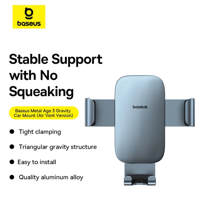 Baseus Metal Age 3 BS-CM028 gravity car air vent holder - gray