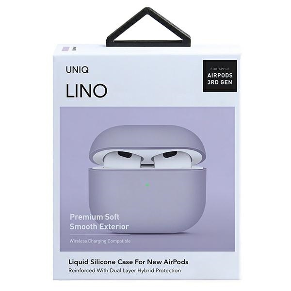 Funda Uniq Lino AirPods 3ª generación Silicona lavanda/lavanda