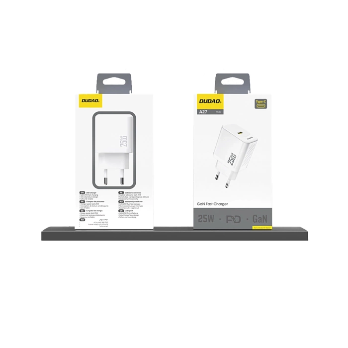 Dudao A27 25W GaN USB-C Wandladegerät - Weiß