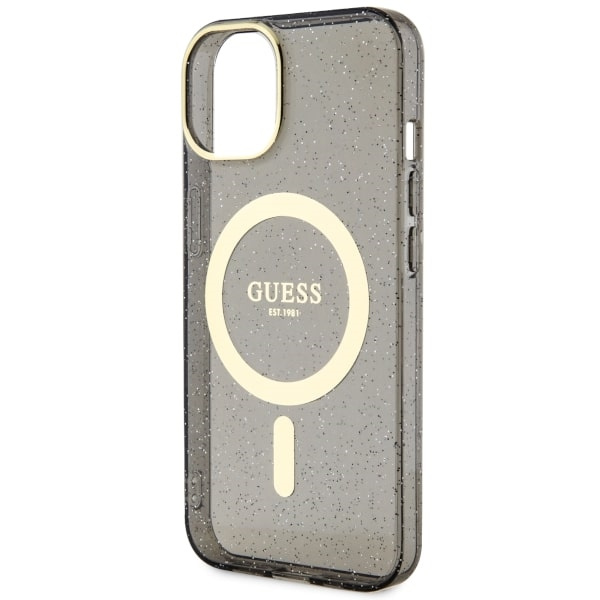 Funda Guess GUHMP14MHCMCGK iPhone 14 Plus 6.7" negro/negro durocase Glitter Oro MagSafe Case