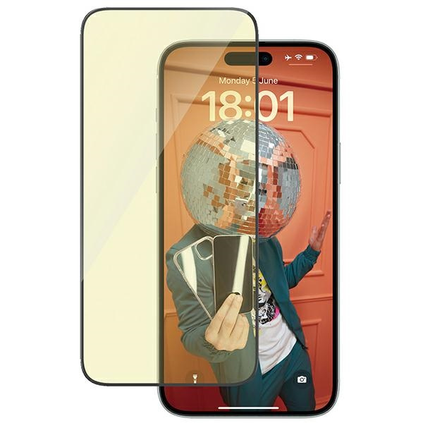 PanzerGlass Ultra-Wide Fit iPhone 15Plus 6.7" 2in1 Screen Protection Anti-reflective+Anti-Blue Easy Aligner Included 2815