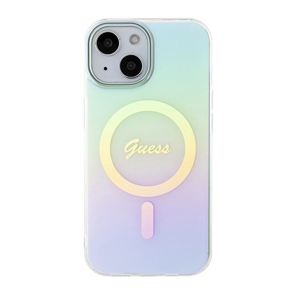 Coque Guess GUHMP15SHITSQ iPhone 15 6.1" turquoise/turquoise durcase IML Iridescent MagSafe Case