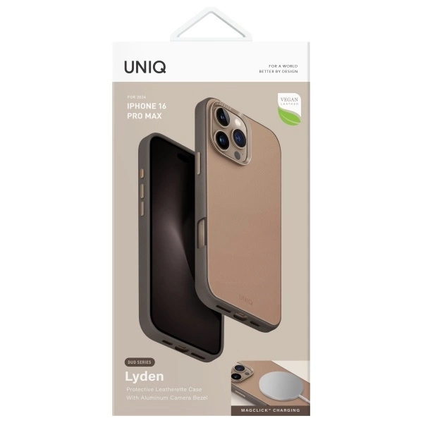 Etui UNIQ Lyden DS iPhone 16 Pro Max 6.9" Magclick Charging szary/flint grey