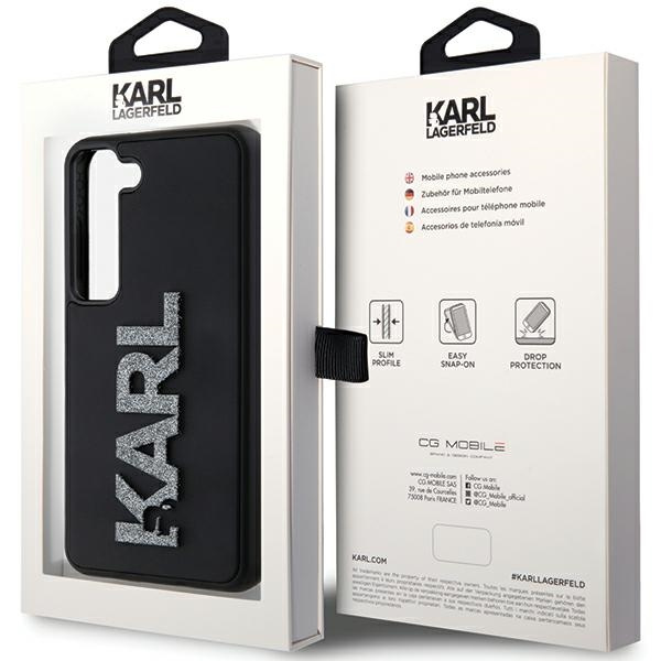 Etui Karl Lagerfeld KLHCS23M3DMBKCK Galaxy S23+ S916 czarny/black hardcase 3D Rubber Glitter Logo