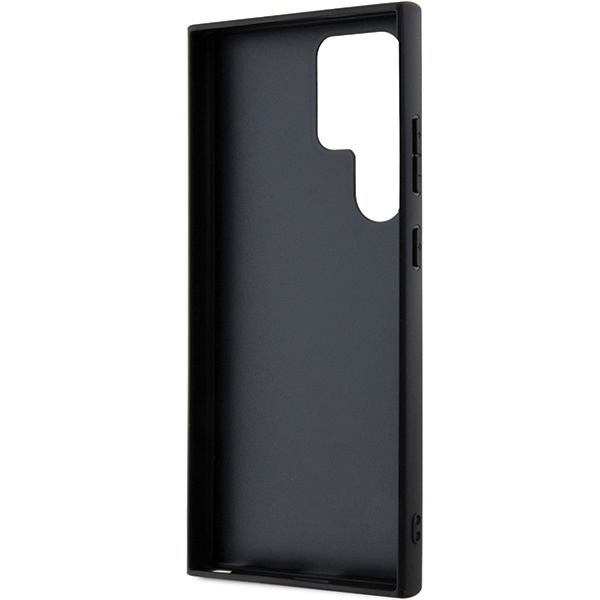 Funda BMW BMHMS24L23RTPK Samsung Galaxy S24 Ultra S928 negro/negro durocase Signature Cuero medio texturizado y círculo MagSafe Case