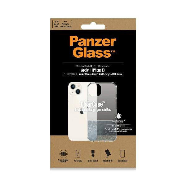 PanzerGlass ClearCase iPhone 13 6.1" Antibacterial Military grade clear 0313