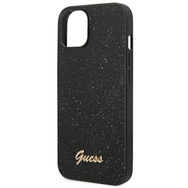 Hülle Guess iPhone 14 Plus 6,7" schwarz/schwarz hart case Glitter Script
