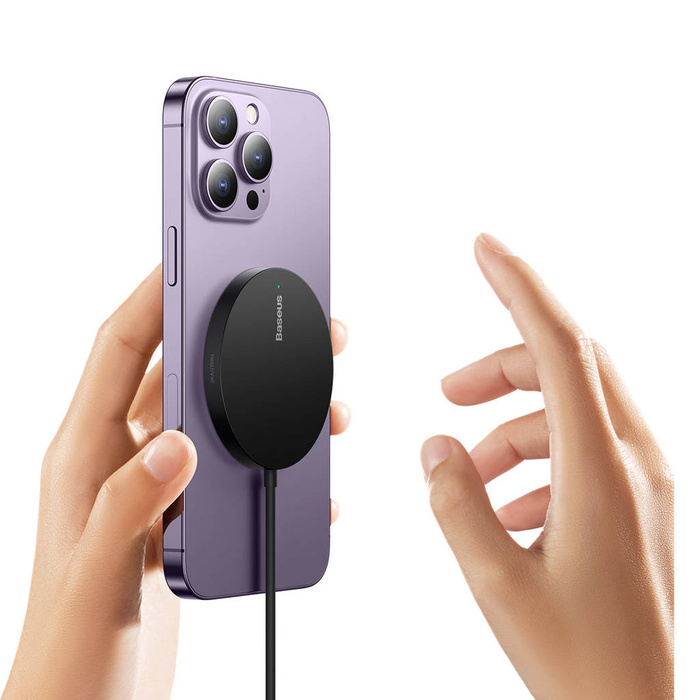 Caricatore a induzione Baseus Simple Mini3 MagSafe 15W nero