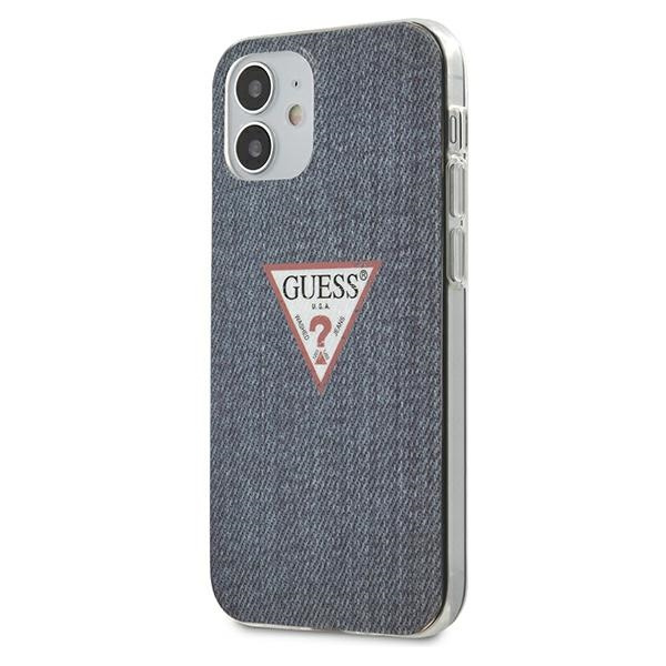 Cover GUESS Apple iPhone 12 Mini Jeans Collection GUHCP12SPCUJULDB Blu Navy Hardcase